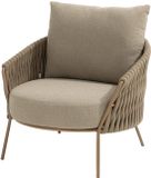 4 Seasons Outdoor Molina lounge tuinstoel Bruin / Terre, Amber