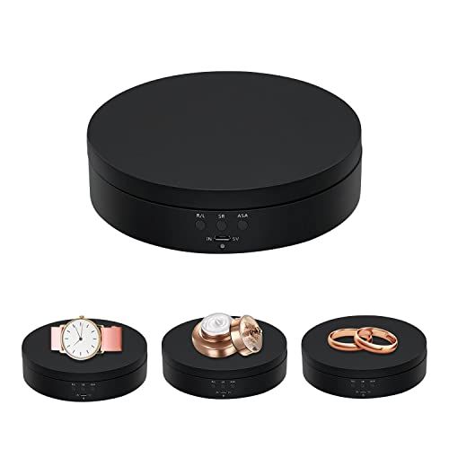 Mcbazel Elektrische roterende draaitafel voor fotografie, 360 graden gemotoriseerde roterende stand display, elektrische draaitafel