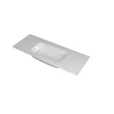 Ink Faktor Wastafel polystone midden zonder kraangat 120x45x1.5cm Glans wit 3407060