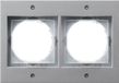 Gira TX44 Afdekraam - Aluminium - Mat - 2-voudig frame
