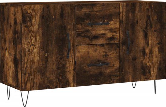 vidaXL Dressoir 100x36x60 cm bewerkt hout gerookt eikenkleurig