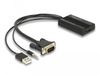 Delock 64172 Adaptateur HDMI vers VGA avec audio 25 cm Noir