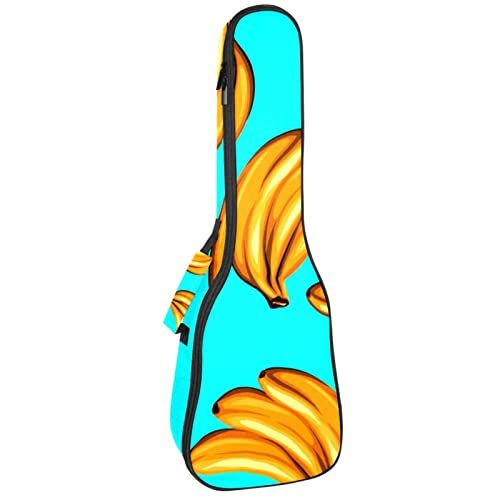 Mersov Tenor Ukulele Gigbag Waterdichte Ukelele Case Gewatteerde Rugzak, Geweldig voor Sopraan Concert (21/23/24") Blauwe Banaan