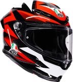 AGV K6 S Braven Helm - Maat S (55/56) - Integraalhelm - Glasvezel - Zwart / Rood / Wit