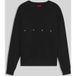 HUGO Sweatshirt 'Darislong' noir / blanc