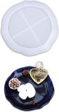 Hars Mallen Sieraden Schotel Siliconen Mold Plaat Epoxyhars Gietvorm DIY Zeepbakje Snoep Bord - Huisdecoratie (Ronde schotelvorm)