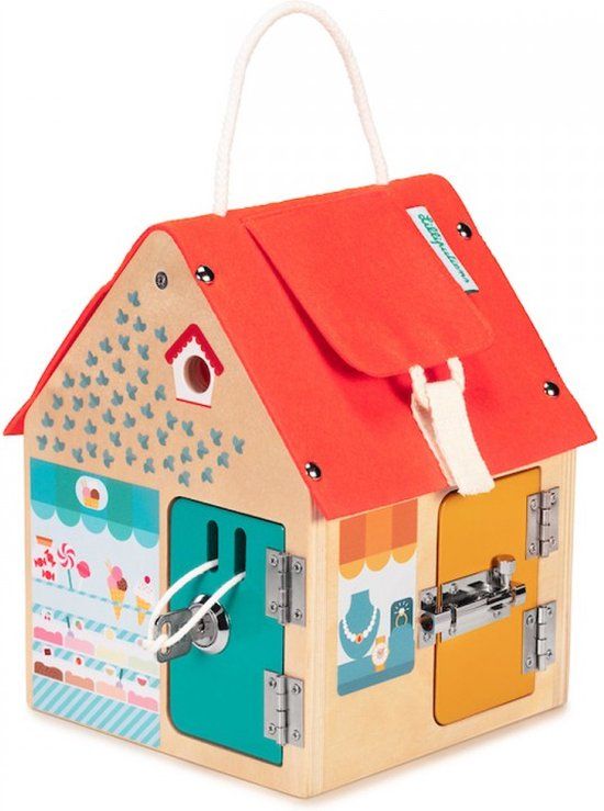 Lilliputiens Grendelhuis - Houten Speelgoed Huis Met 6 Sloten - Vanaf 3 Jaar