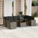 Maison Exclusive - Ensemble de jardin, composé de 10 pièces avec coussins, gris, en polyrotin