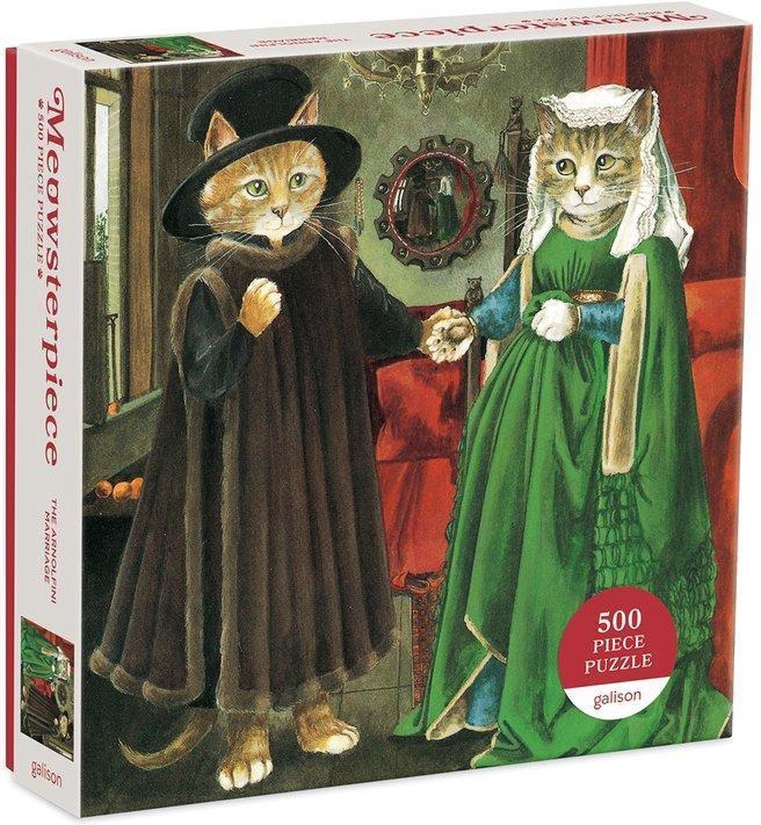 Galison The Arnolfini Marriage Meowsterpiece of Western Art 500 Piece Puzzle