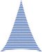 vidaXL Zonneschaduwzeil Driehoekig 5 x 6 x 6 m HDPE Blauw en Wit