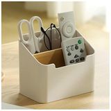 Support en bois pour télécommande, organisateur de bureau, 14,3 x 9,2 x 12 cm