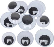 Creativ company CC Wiggly Eyes, taille 30+35+40 mm, Maxi, 150 paires, 300 pc/ 1 paquet