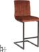 LABEL51 Milo Tabouret - Orange - Velours - Hauteur d'assise 66 cm