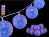 Krist+ Lichtsnoeren 10 LED Balletjes - 2x - Lila Paars - 150 cm - Batterij