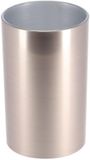 Tendance Monaco Tandenborstelhouder/Beker - Zilver - 320ml - Rond - Kunststof - Metaaleffect
