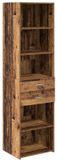 vidaXL Highboard Oud Hout 50 x 42,5 x 185 cm Bewerkt hout