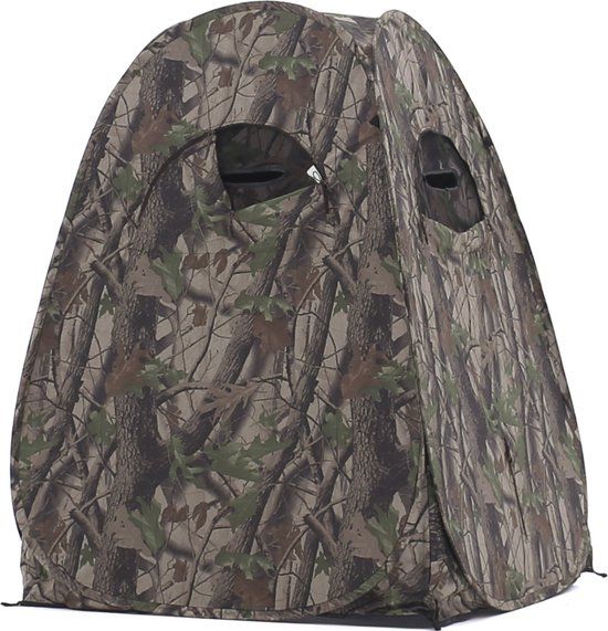 Outdoor Club Eenpersoons Schuiltent All Season Camouflage - Pop-up tent - 1 persoons - 2500 mm waterkolom