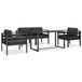 Maison Exclusive - Salon de jardin 5 pièces avec coussins Aluminium Anthracite
