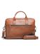 still Nordic Aktentas 'Clean Brief' cognac
