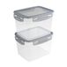 Sunware Club Cuisine transparante diepvriesdozen met clips grijs 1,9 liter (2 stuks)