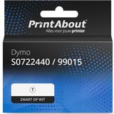 PrintAbout S0722440 / 99015 Zwart op wit Etiket
