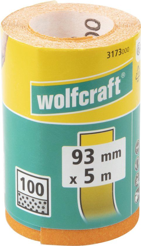 Wolfcraft Schuurpapier Korrel 100 - Op Rol - 5 m x 93 mm