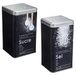 2 x bewaarcontainer, zwart, suikerpot + zoutpot