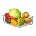 Relaxdays koelkast organizer, opbergbak, HBD 9 x 21,5 x 32 cm, plastic lade, met handgrepen, transparant