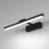 Comely Badkamer Spiegel Lamp 9W 1100LM 220V, 40cm Spiegel Wandlamp LED, Koel Wit 6500K Badkamerlamp IP40, Zwart