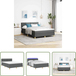 Vidaxl Lits Modernes - Lit À Ressort Led Avec Matelas Gris Foncé 140 x 200 cm Tissu