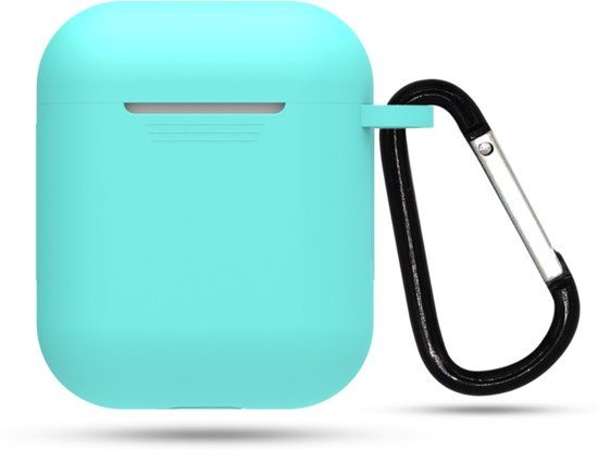 Go Go Gadget Siliconen case airpods karabijnhaak licht blauw