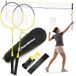 HyperMotion Badmintonracket - Stalen Racket voor Volwassenen met Oxford Tas - Complete Badmintonset Buitenspellen 0,75kg 10+