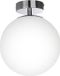 Arcchio Plafondlamp Badkamer - 1 Licht - Glas, Metaal - H: 27.2 cm - Wit, Chroom - Inclusief Lichtbron