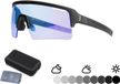 BBB Cycling Lunettes de vélo photochromiques - Lunettes de cyclisme légères avec verres photochromiques - Anti-buée - MLC Bleu - Fuse PH BSG-65PH