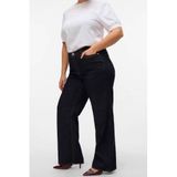 VERO MODA CURVE VMCTESSA Plus Size high waist wide leg jeans - donkerblauw