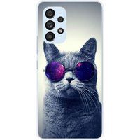 Samsung Galaxy A53 5G Siliconen hoesje Kat met bril