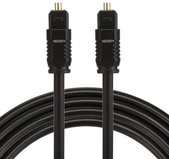 By Qubix Toslink kabel - 1.5 meter - zwart - optical cable audio - audio male to male - PVC edition - Optische kabel van hoge kwaliteit
