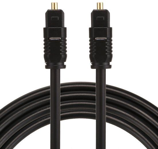 Qubix Toslink kabel - 1.5 meter - zwart - optical cable audio - audio male to male - PVC edition