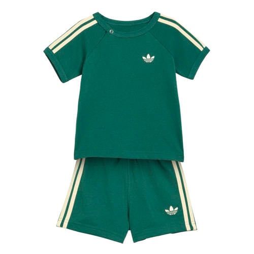 adidas Originals set - donkergroen Jongens/Meisjes Katoen Ronde hals Effen - maat 62