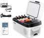 VEVOR Compressor Koelbox 15l, 12/24v Dc Elektrische Vriezer Met App-Bediening, 100-240v Ac Autokoelkast voor Kamperen, Reizen, Vrachtwagens, Vissen, 60w Thermo-Elektrische Draagbare Koelbox