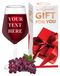 Verre à vin rouge personnalisé 530ml avec texte