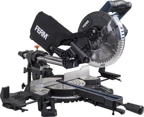 FERM MSM1039 Radiaal Afkortzaag - 1500W - 210mm - Trekfunctie - Laser - Kantelbaar