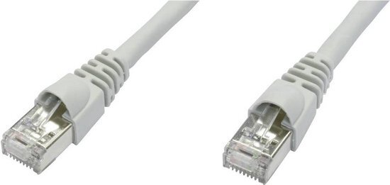 Telegärtner Telegaertner L0005A0051 RJ45 netwerkkabel, patchkabel CAT 6a S/FTP 10,00 m, wit, vlamvertragend, met R