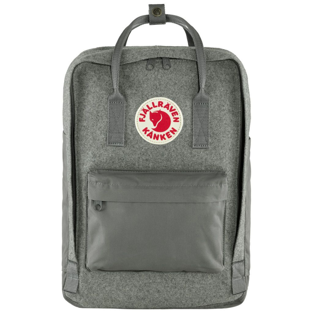 Fjällräven Kånken Re-Wool 15" Granite Grey 18L - Polyester - Grijs