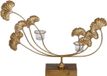 3198 Kaarshouder 55 x 11 x 43 cm Kristal Gouden Metaal