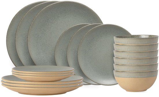 Costa Nova Serviesset Arenito Sage Green 18-delig