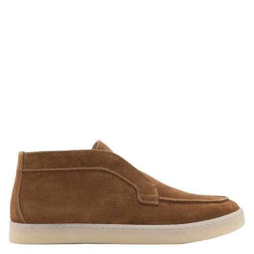 Mango Man suède enkelboots cognac