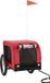 Remorque de vélo pour chien Oxford tissu et fer rouge et noir