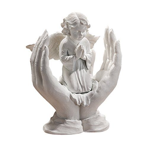 Design Toscano Gebed van een Engel - Figuur van Kunstharsgebonden Marmer, 7,5 x 4 x 12,5 cm
