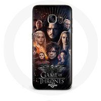 Maniacase Hoesje voor Samsung Galaxy S7 Game of Thrones Seizoen 8 The Iron Throne The Crew Poster Grey Eagle Logo